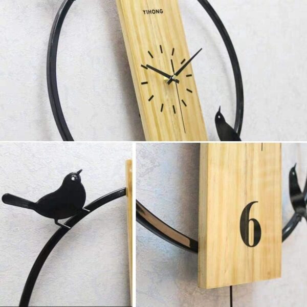 Avian Time - Elegant Birds Wall Clock