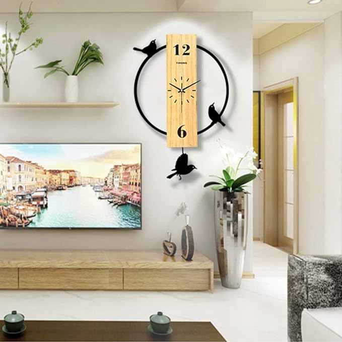 Avian Time - Elegant Birds Wall Clock