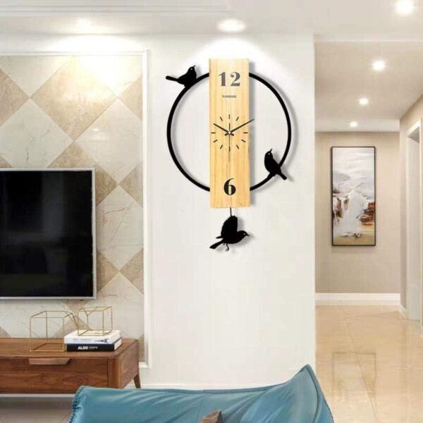 Avian Time - Elegant Birds Wall Clock
