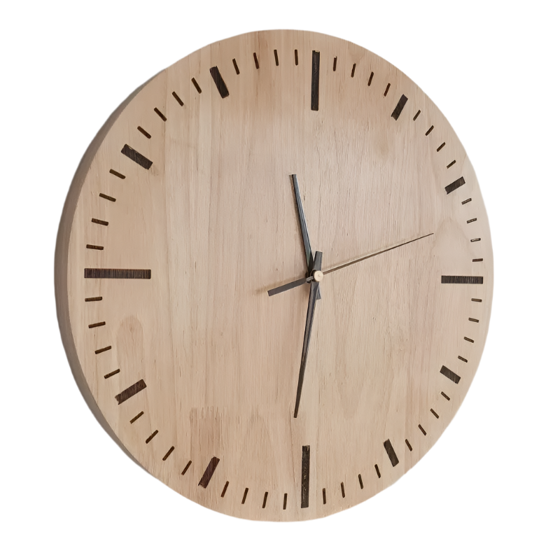 CalmCraft - Wooden Silent Wall Clock