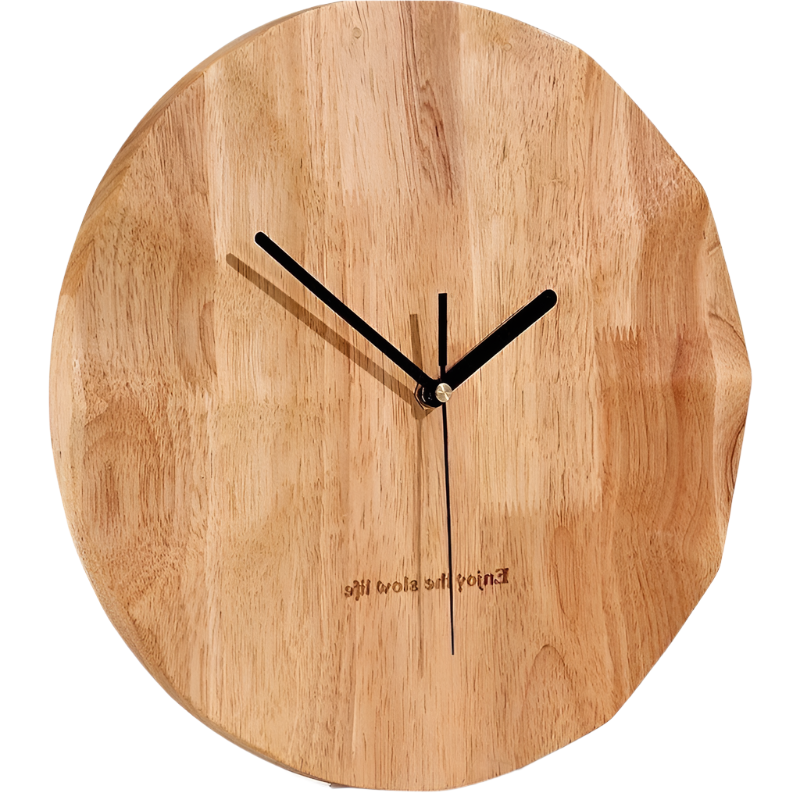 CalmCraft - Wooden Silent Wall Clock