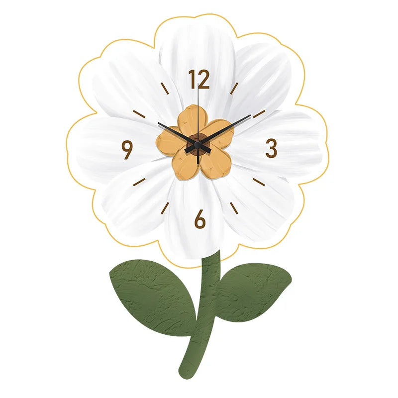 SunBloom – Nordic Sunflower Wall Clock for Living Spaces