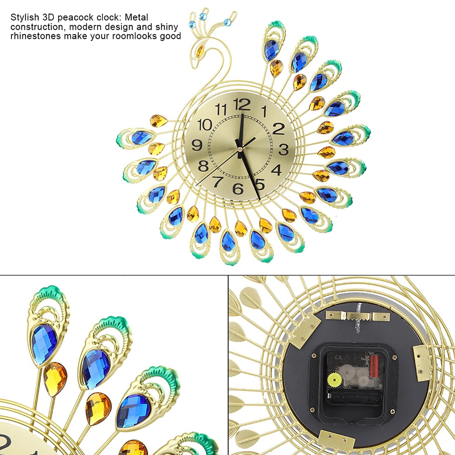 TimePlume - Peacock Wall Clock