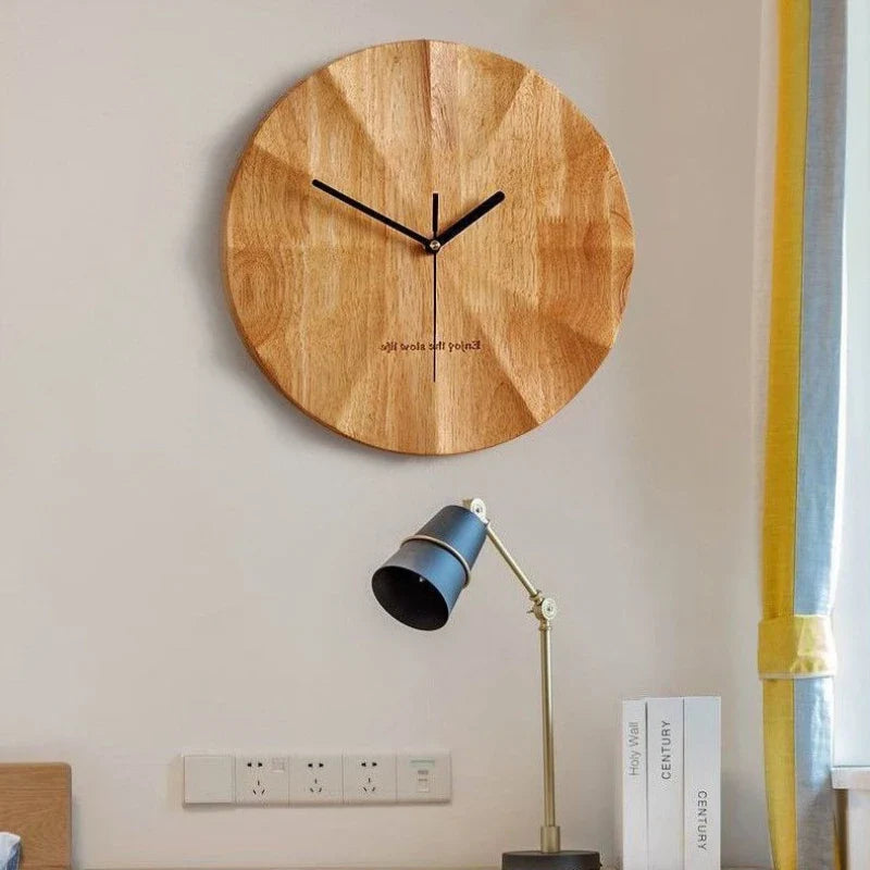 CalmCraft - Wooden Silent Wall Clock