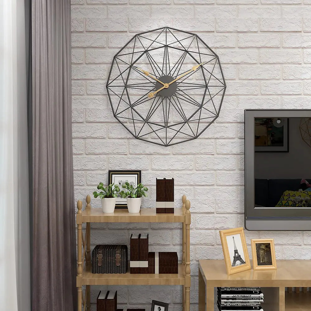 NordicTime - Large Silent 50cm Metal Wall Clock