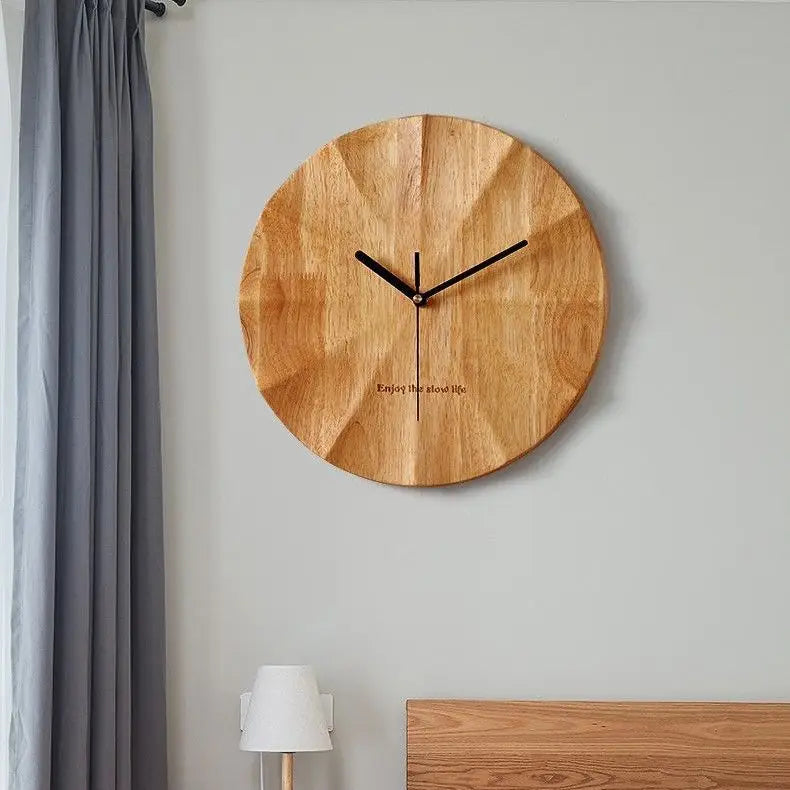 CalmCraft - Wooden Silent Wall Clock