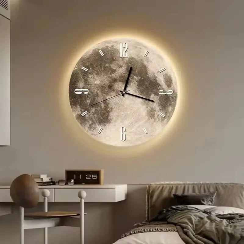 ArtTime - Elegant Wall Clock with Creative Artwork and LED Lighting