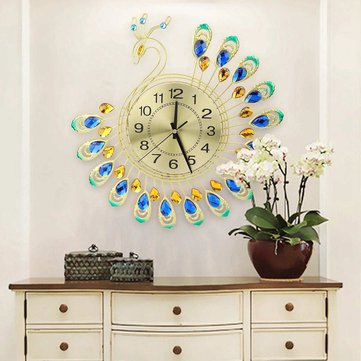 TimePlume - Peacock Wall Clock