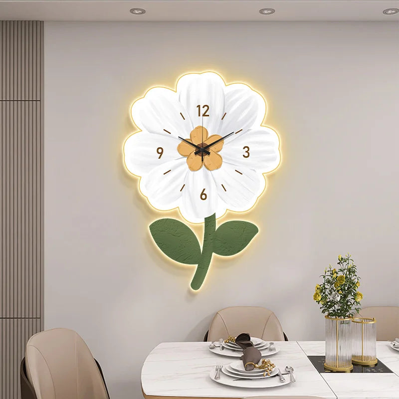 SunBloom – Nordic Sunflower Wall Clock for Living Spaces