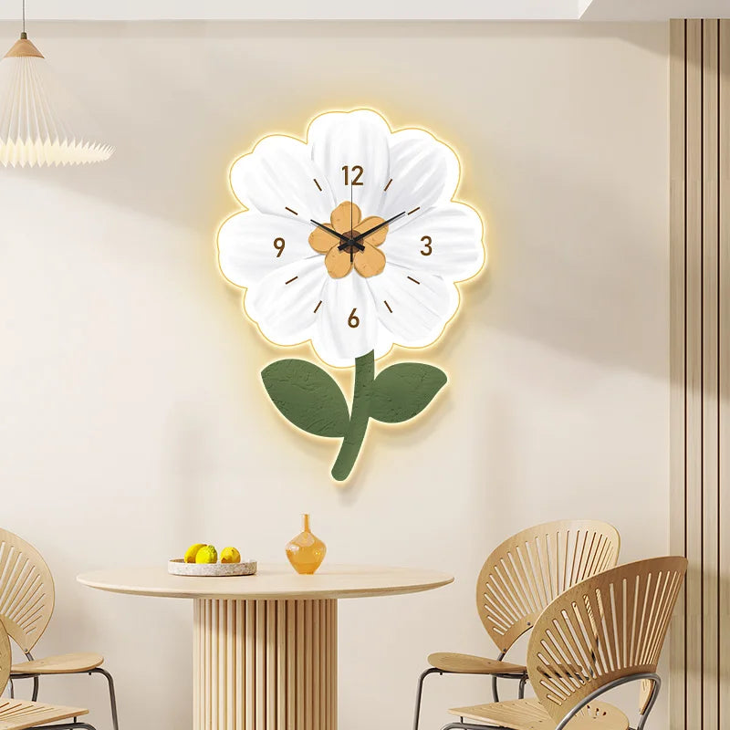 SunBloom – Nordic Sunflower Wall Clock for Living Spaces