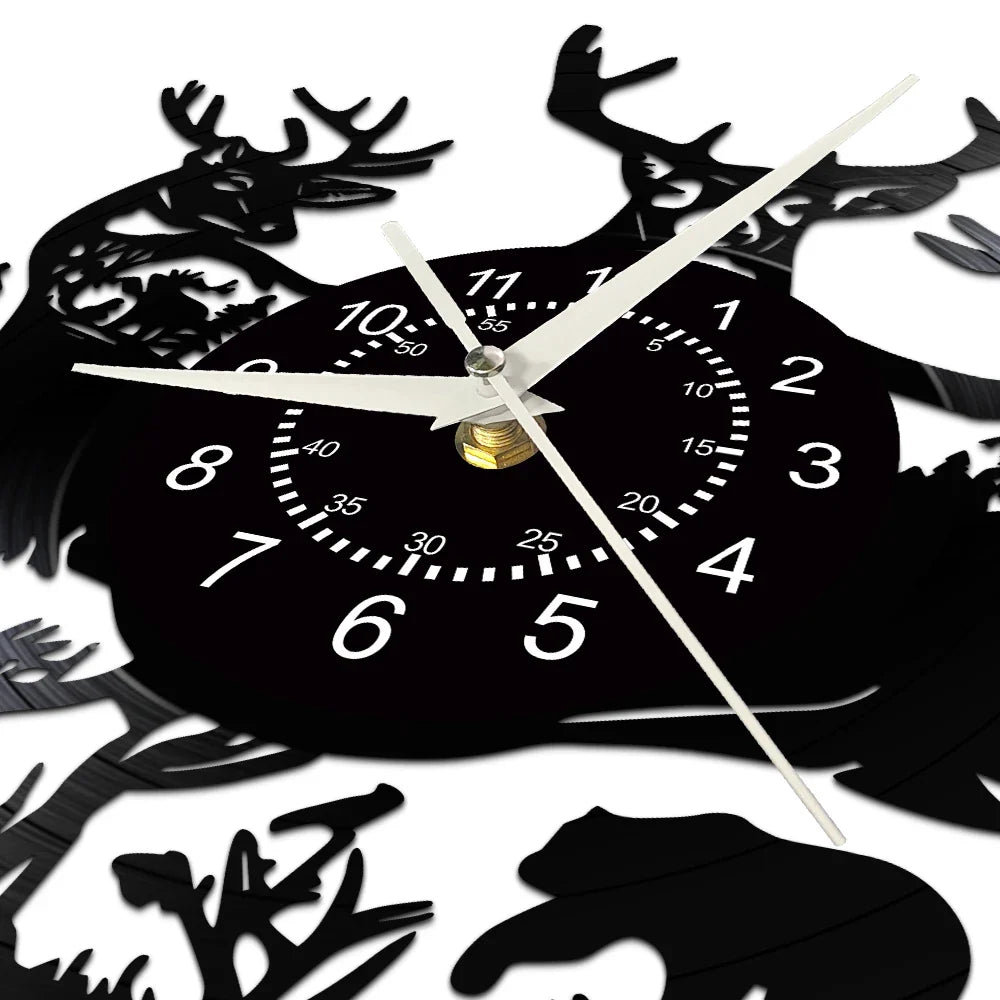 Vinyl Time - Vintage Wall Clock with LED Lighting