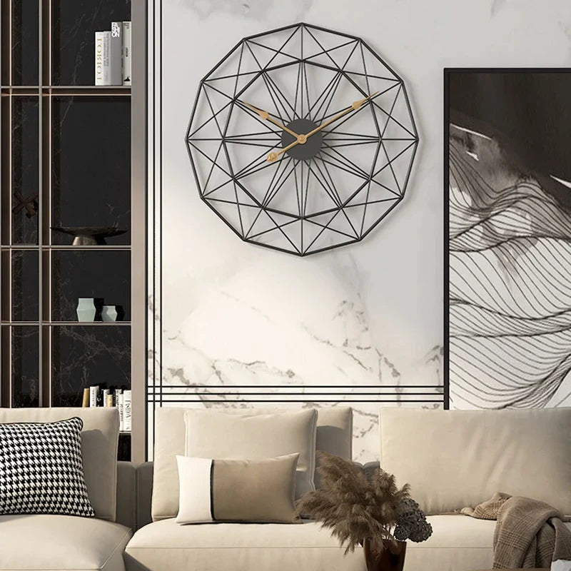 NordicTime - Large Silent 50cm Metal Wall Clock