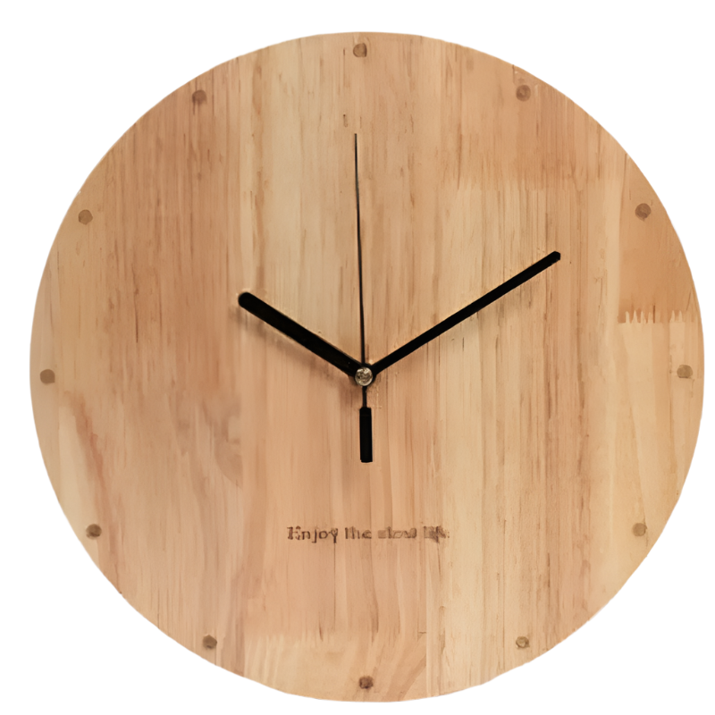 CalmCraft - Wooden Silent Wall Clock