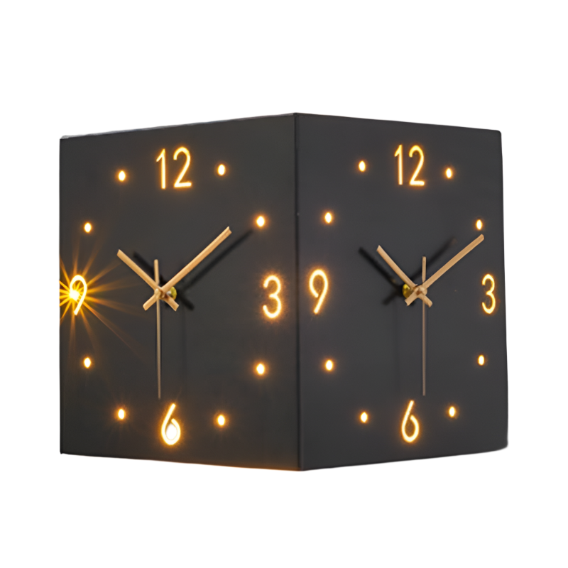ChronoFlip – Double-Sided Rotating Wall Clock