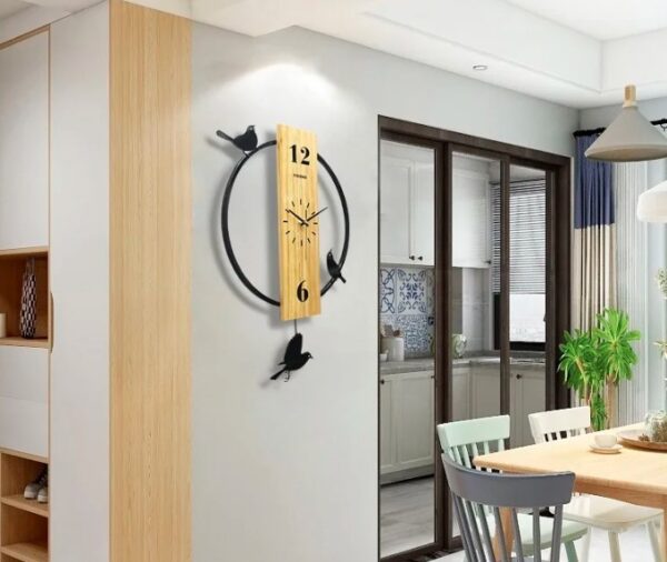 Avian Time - Elegant Birds Wall Clock