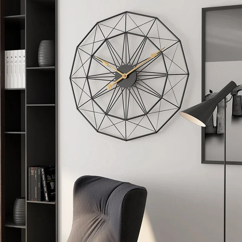 NordicTime - Large Silent 50cm Metal Wall Clock