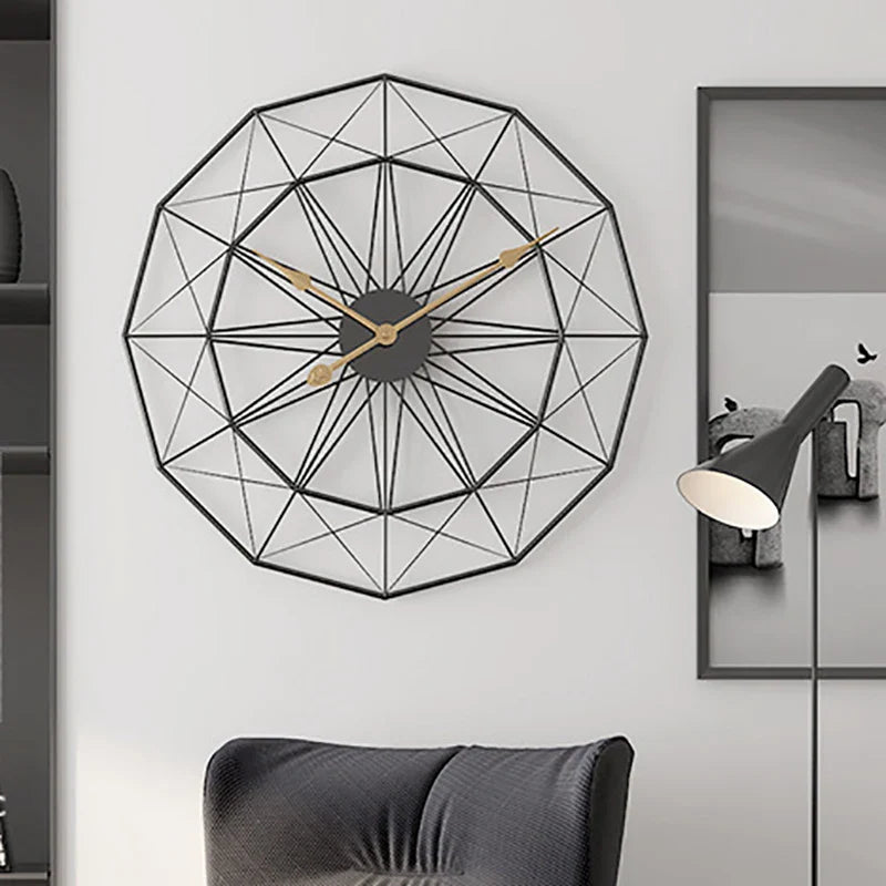 NordicTime - Large Silent 50cm Metal Wall Clock