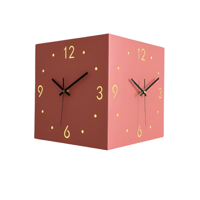 ChronoFlip – Double-Sided Rotating Wall Clock