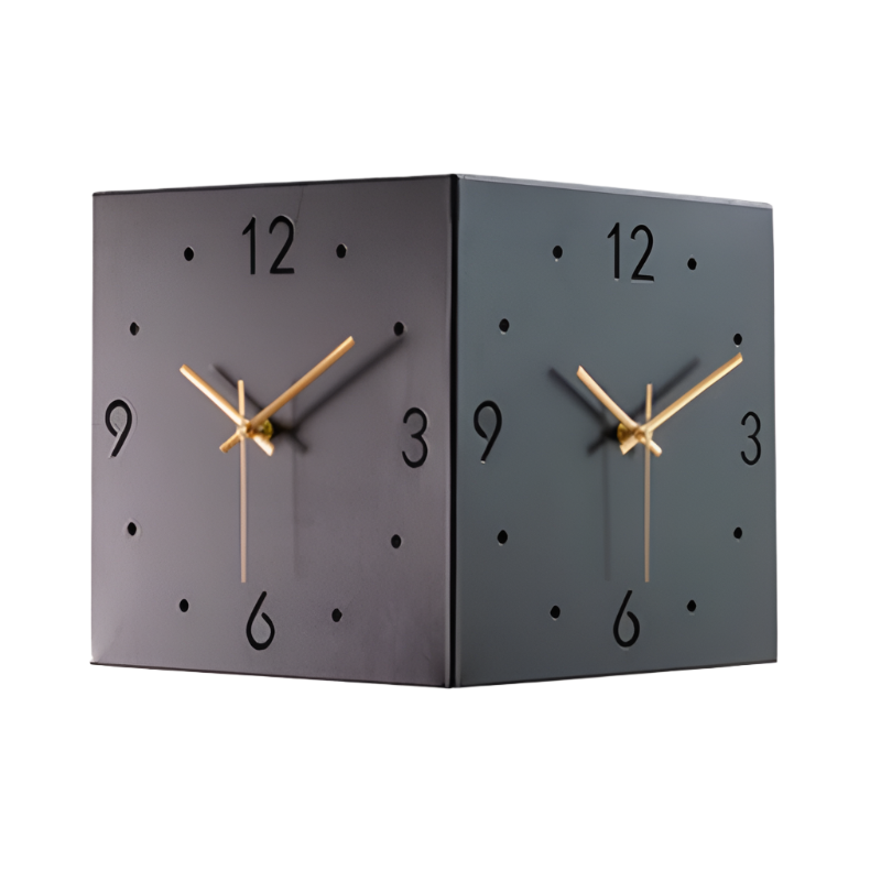 ChronoFlip – Double-Sided Rotating Wall Clock