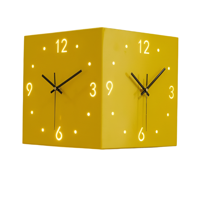 ChronoFlip – Double-Sided Rotating Wall Clock