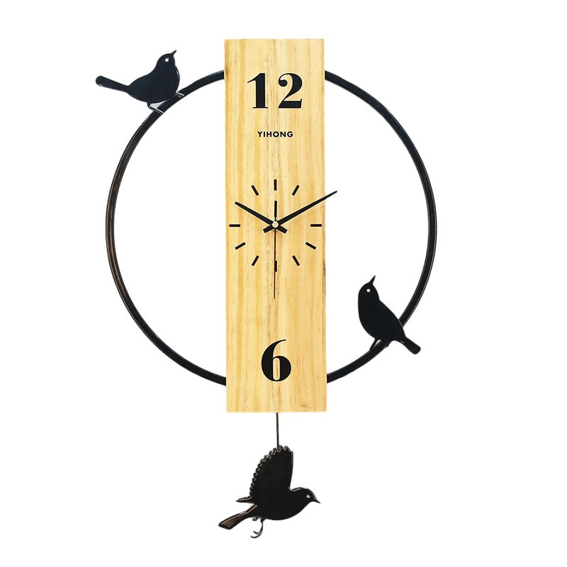 Avian Time - Elegant Birds Wall Clock