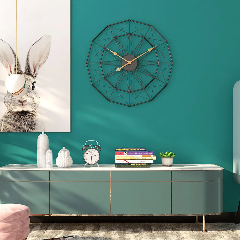 NordicTime - Large Silent 50cm Metal Wall Clock