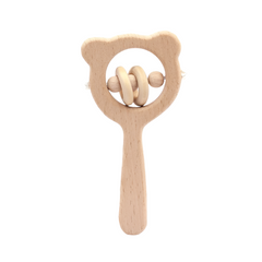 BeechWood Baby Rattle - Natural Wooden Toy