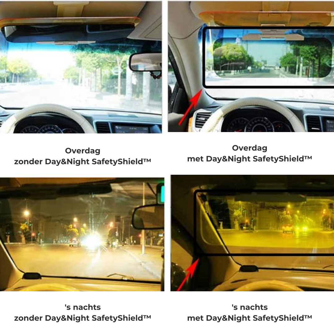 SafetyVision - Universal Day & Night Sun Visor for Cars & Trucks