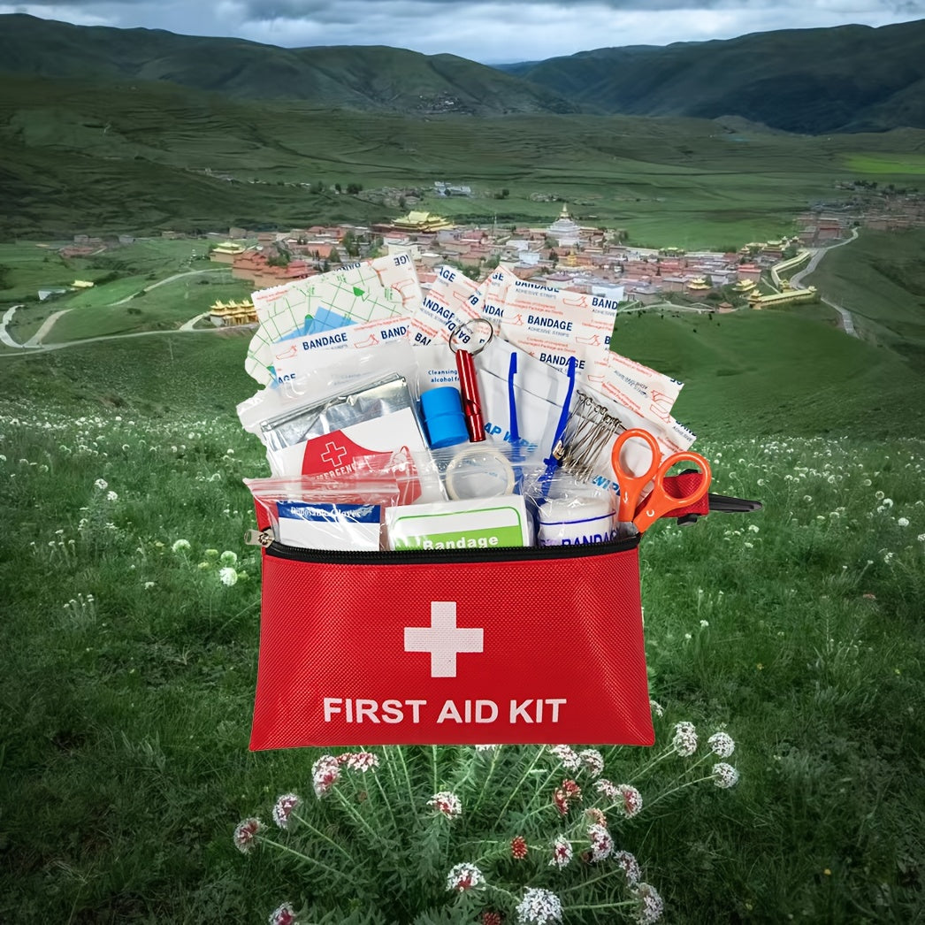 SurvivePack – First Aid Kit with Emergency Blanket & Whistle