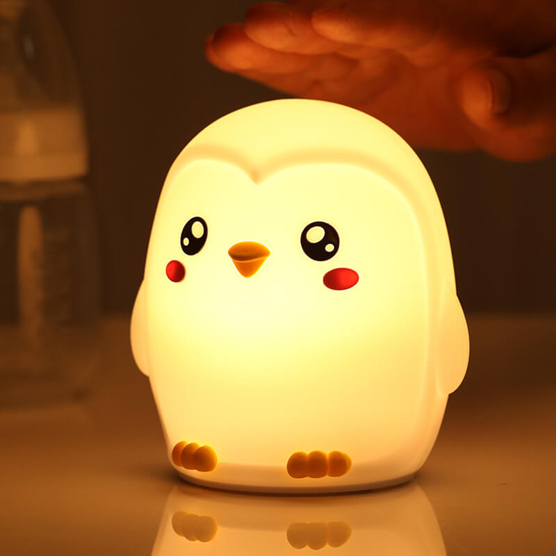 LumaPenguin - LED Night Light for Kids & Adults, Touch & Remote Control