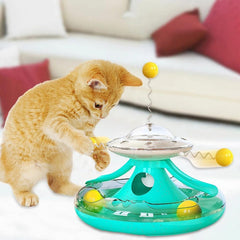 WhiskerJoy - Cat Toy with Treat Dispenser and Ball Track