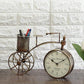 ChronoCycle - Vintage Metal Bicycle Pen Stand with Clock