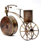 ChronoCycle - Vintage Metal Bicycle Pen Stand with Clock