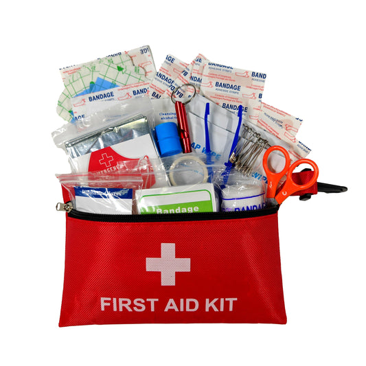 SurvivePack – First Aid Kit with Emergency Blanket & Whistle