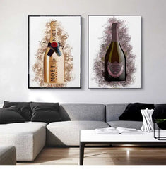 Chandon Gold Champagne Fine Art – Limited Edition Graffiti Canvas Poster