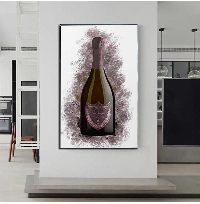 Chandon Gold Champagne Fine Art – Limited Edition Graffiti Canvas Poster