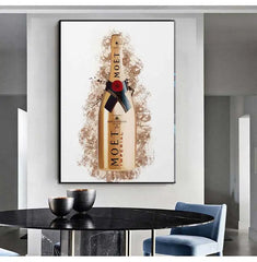 Chandon Gold Champagne Fine Art – Limited Edition Graffiti Canvas Poster