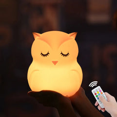 LumiaOwl - Rechargeable Multicolor Silicone Night Light