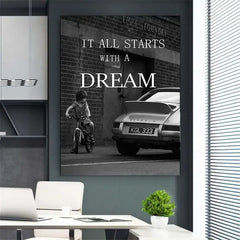 Luxury Dream Sports Car Poster – Canvas Wall Art for Home & Office