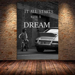 Luxury Dream Sports Car Poster – Canvas Wall Art for Home & Office