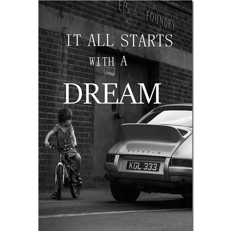 Luxury Dream Sports Car Poster – Canvas Wall Art for Home & Office