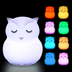 LumiaOwl - Rechargeable Multicolor Silicone Night Light