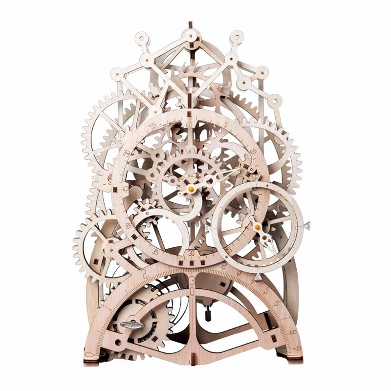 Timelock - Mechanical 3D Wooden Puzzle Clock Kit