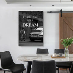 Luxury Dream Sports Car Poster – Canvas Wall Art for Home & Office