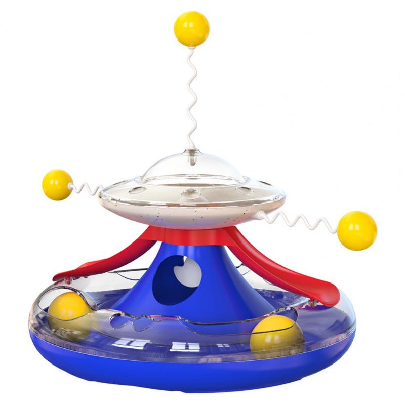 WhiskerJoy - Cat Toy with Treat Dispenser and Ball Track