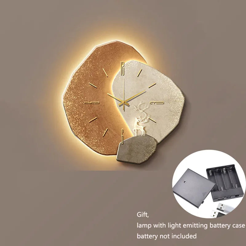 Hanging Wall Decoration - Cream Wind Silent Wall Clock