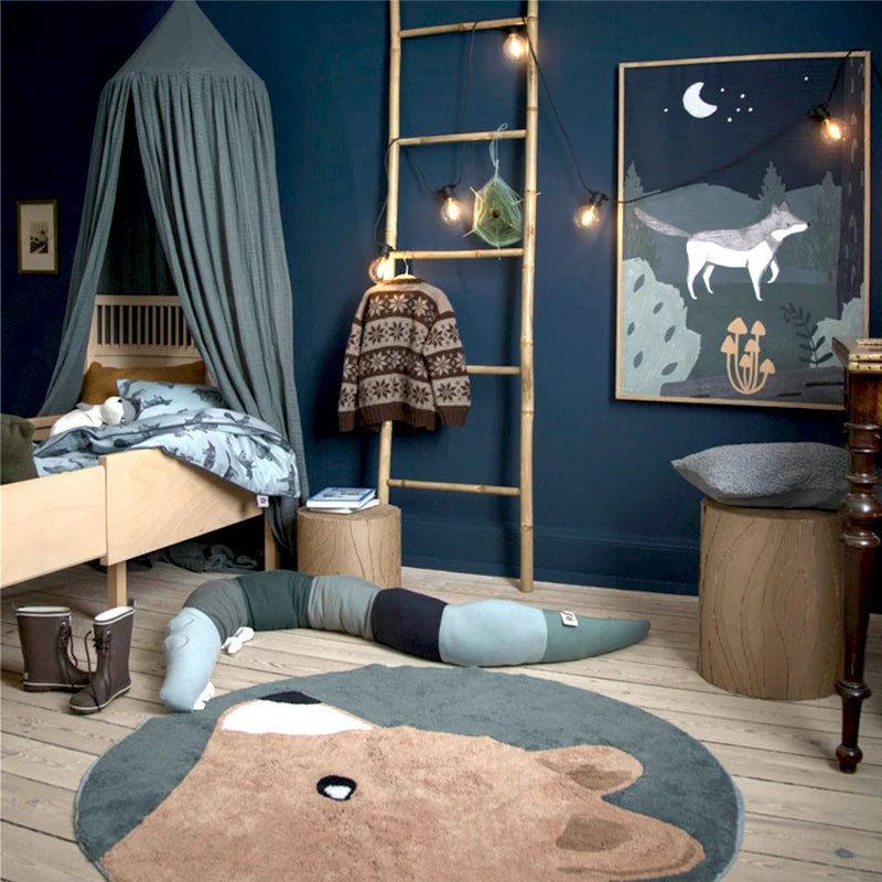 Cute Cartoon Round Rugs – Plush Animal Floor Mat