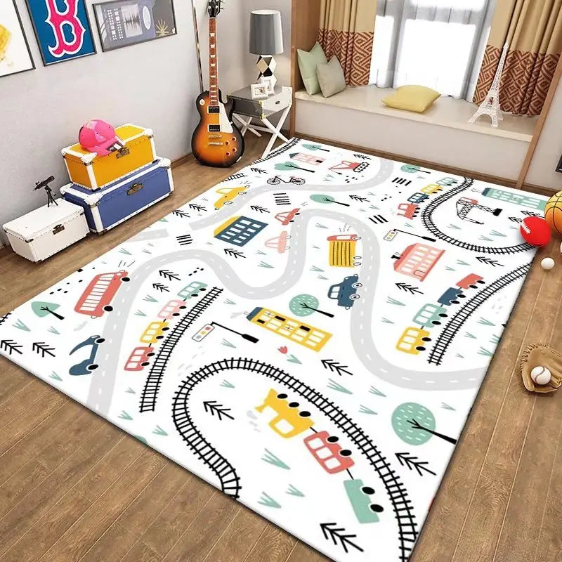 Thickened Flannel Carpet – Soft & Stylish Play Mat