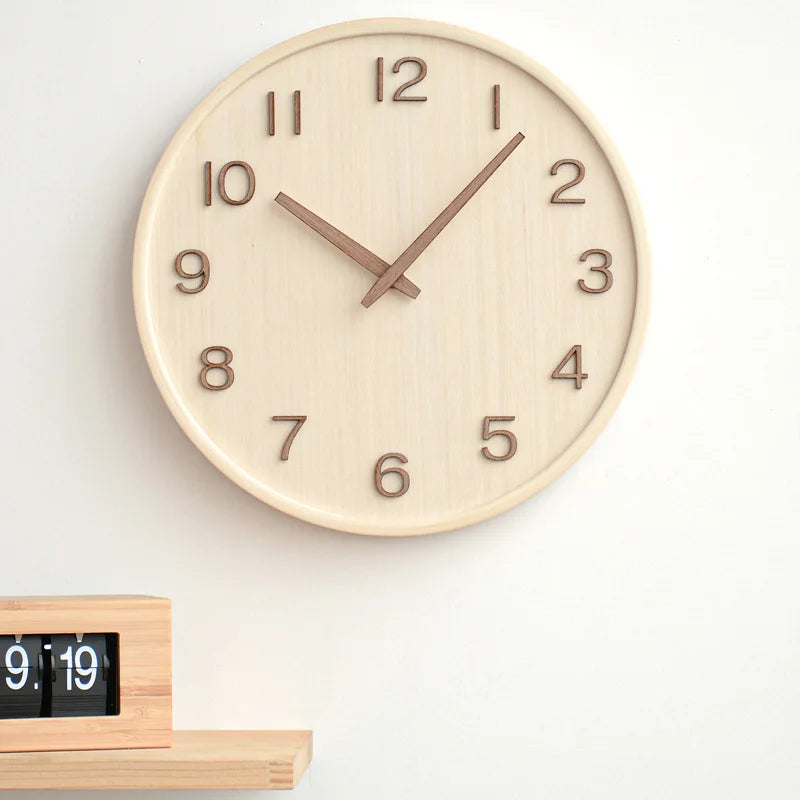 SereneTime - Japan Style Wooden Wall Clock