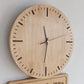 Solid Wood Mute Wall Clock – Chinese Log Wind Design